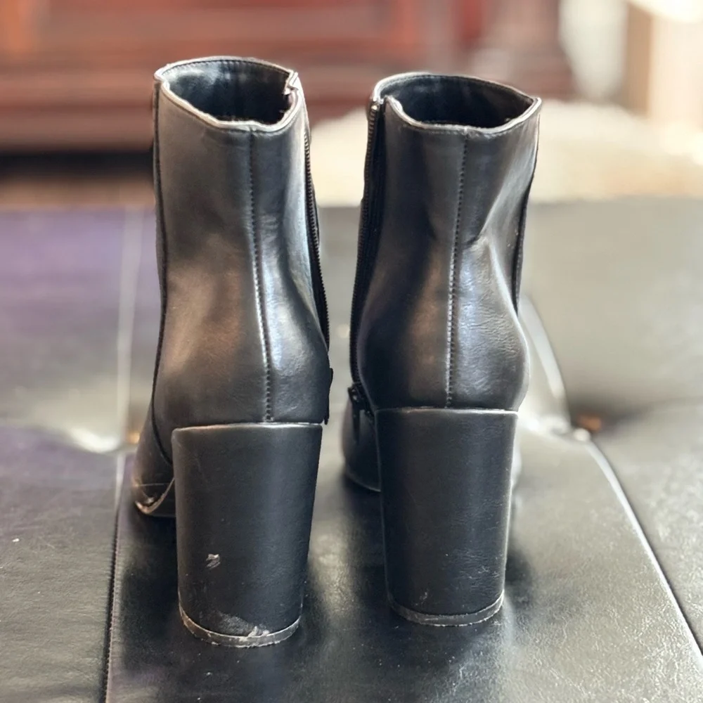 Sugar Sleek Black Ankle Booties